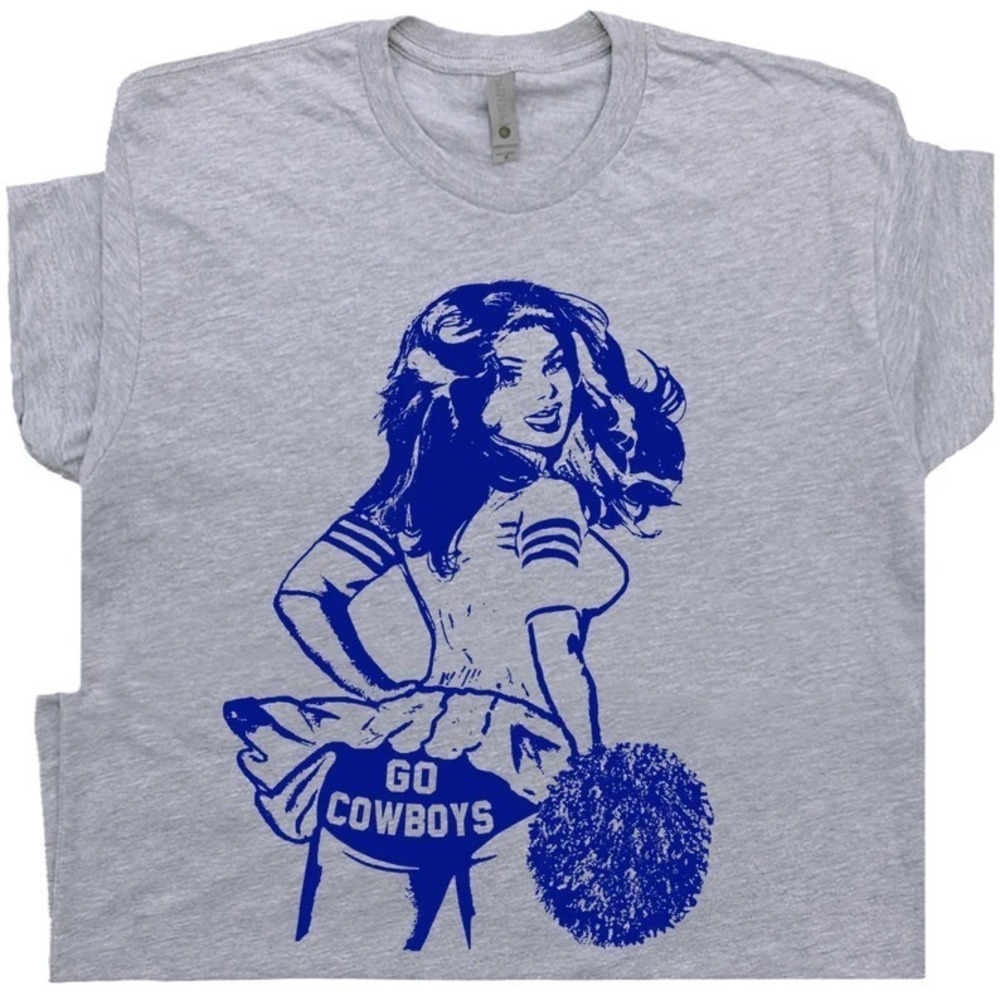 Go Cowboys Retro Cowboys Cheerleader Football T Shirt